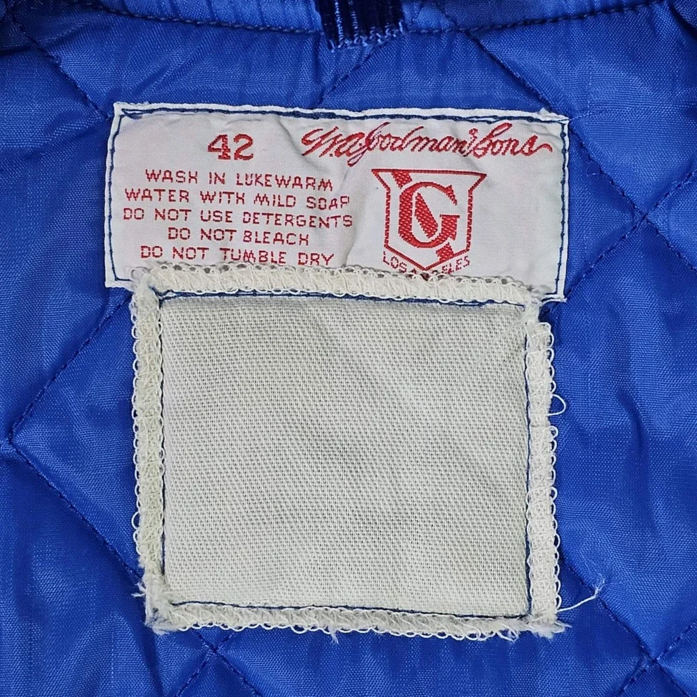 Los Angeles Dodgers Vintage 80s Team Issued Satin Bomber Jacket